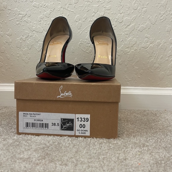 Christian Louboutin Iriza 100 Patent Black 38.5 - Picture 8 of 10